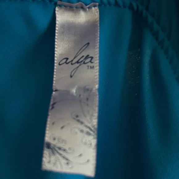 AYLA one shoulder mini blue ruffle dress size small - Picture 8 of 8